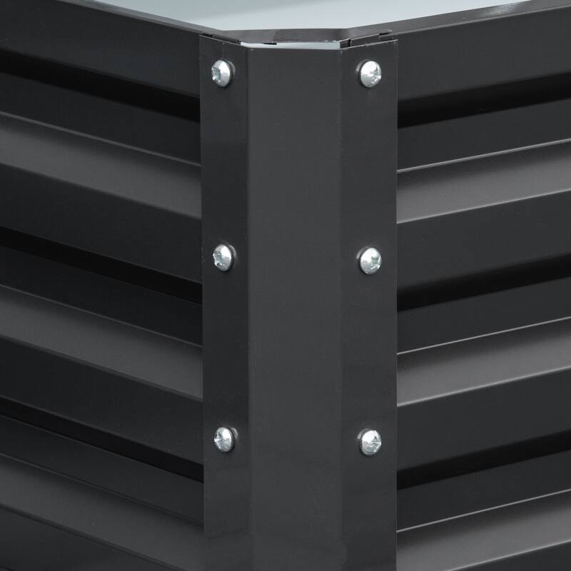 Outsunny Raised Garden Bed Box with Weatherized Steel Frame for Vegetables, Flowers, Plants and Herbs