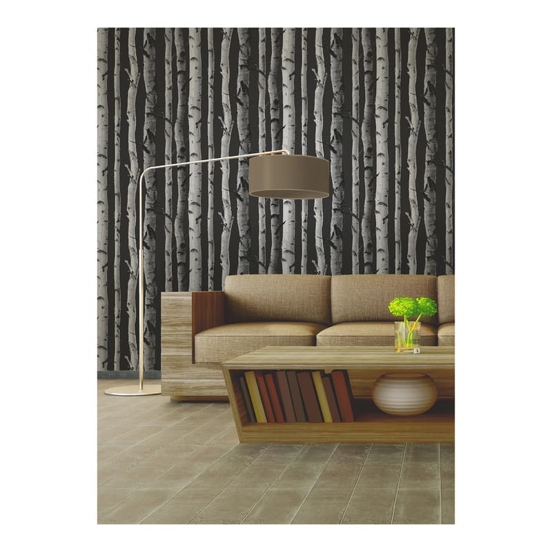 Fine Decor Distinctive Black Birch Tree Wallpaper - 20.5 x 396 x 0.025