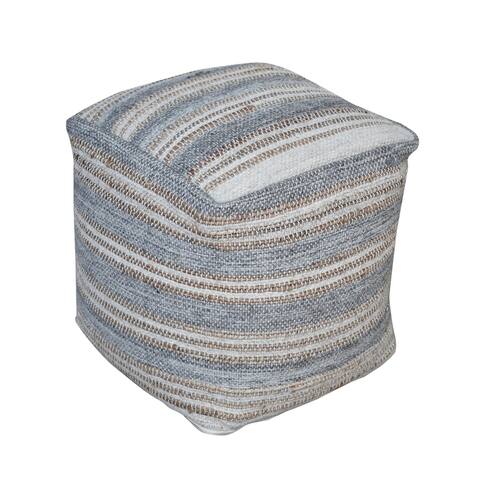 Uttermost Mesick Handwoven Grey Pouf