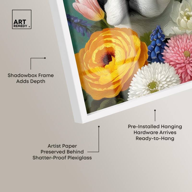 Secret Garden Frenchie Shadowbox by Art Remedy