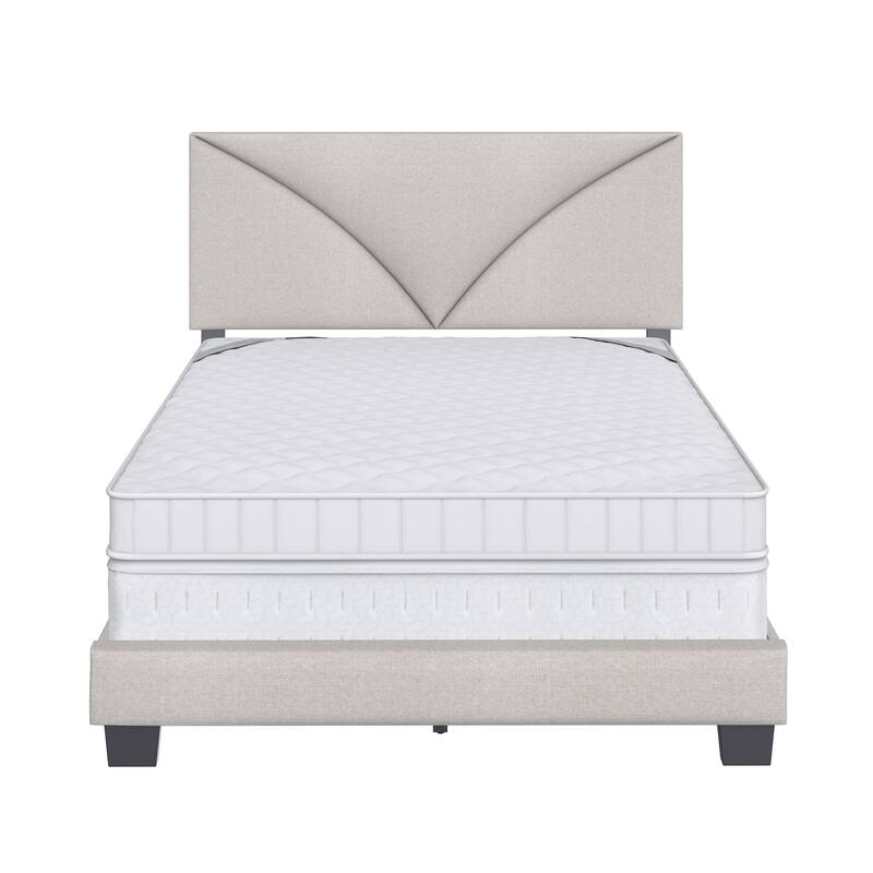 Boyd Sleep Cornerstone Faux Leather Upholstered Platform Bed Frame with Adjustable Headboard