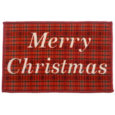 Accent Floor Mat (Merry Christmas) (18 X 30) - 36x24