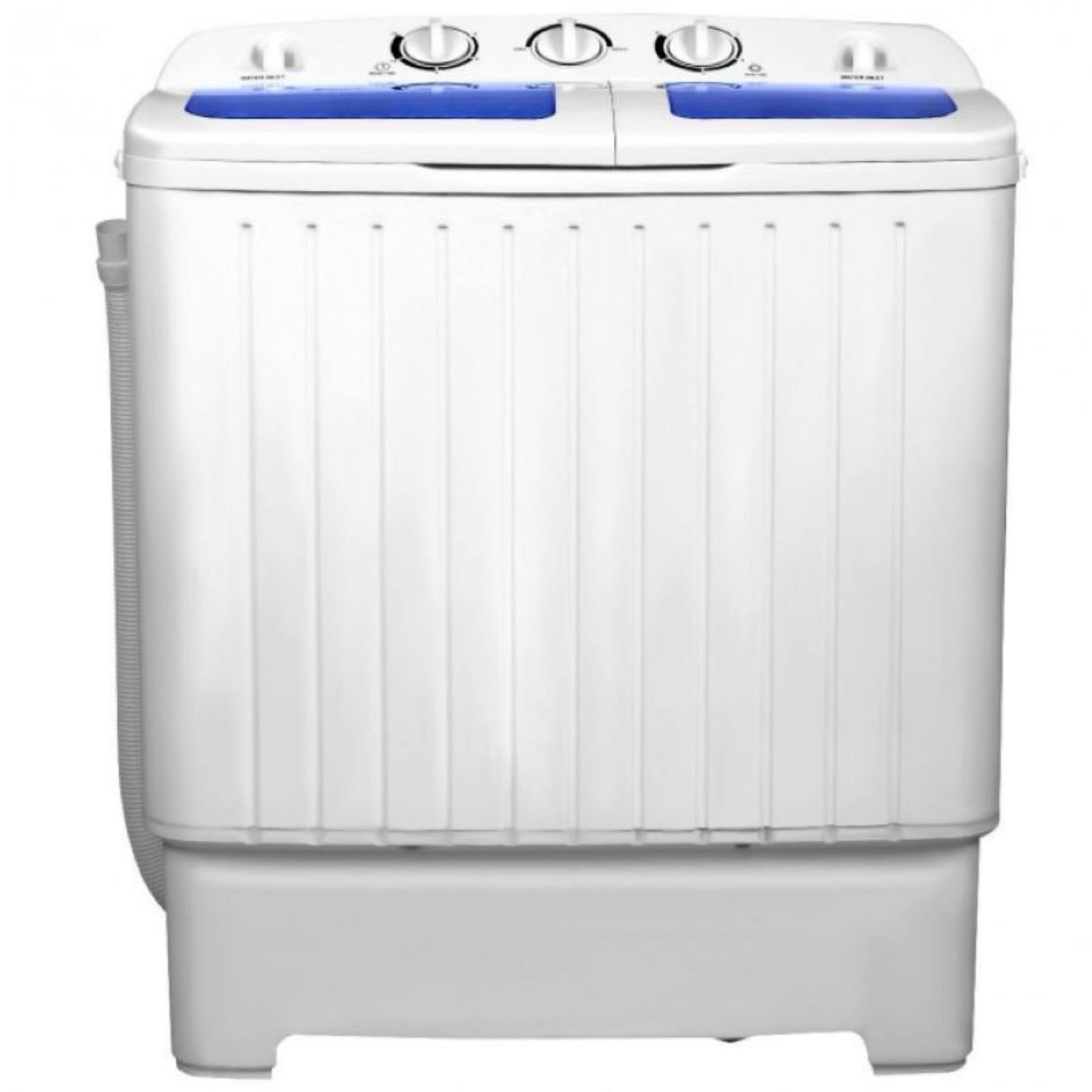 Portable Laundry Washing Machine by BLACK+DECKER, Compact Pulsator Washer  for Clothes, 9 Cubic ft. Tub, White, BPWM09W & BLACK+DECKER BCED26 Portable  Dryer, Small, 4 Modes, White