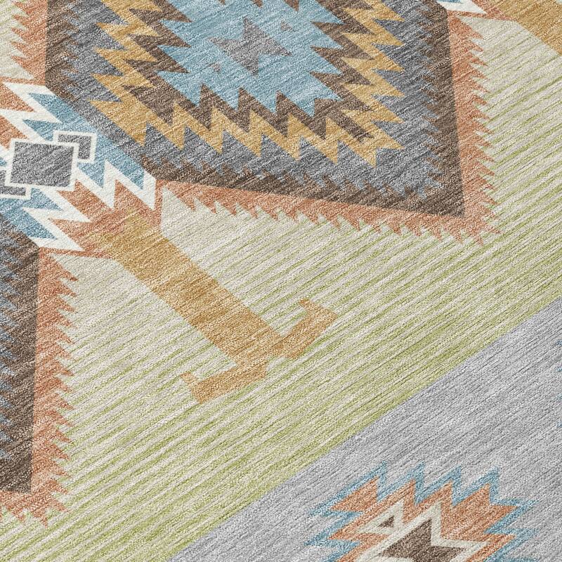 Machine Washable Indoor/ Outdoor Global Chennai Chantille Rug