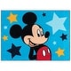 preview thumbnail 2 of 3, Licensed Disney Mickey Mouse Stars Blue Black Yellow Non-Slip Easy Care Soft Polyester Youth Kids Rug 3x5 - 3' 4" x 4' 6"