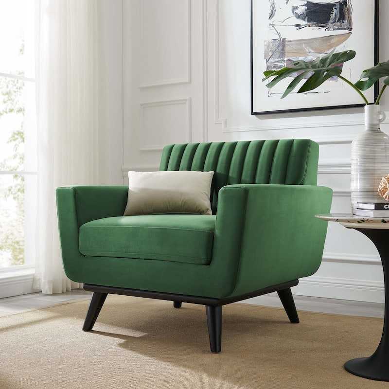 Engage Channel Tufted Performance Velvet Armchair