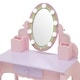 preview thumbnail 5 of 9, Teamson Kids Vanity Pretend Playset with LED Illuminated Mirror, Matching Stool, and Storage Drawer