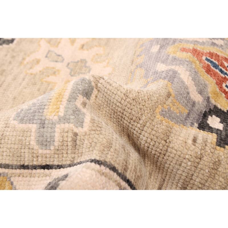 ECARPETGALLERY Hand-knotted Modern Oushak Khaki Wool Rug - 8'1 x 10'1