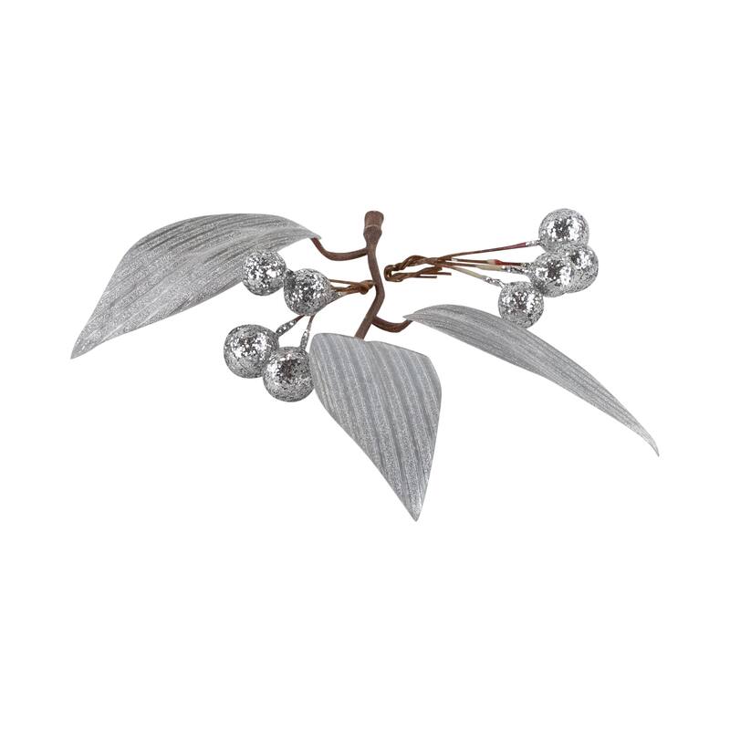 Glittered Berries and Pinecones Christmas Decorations - 6"