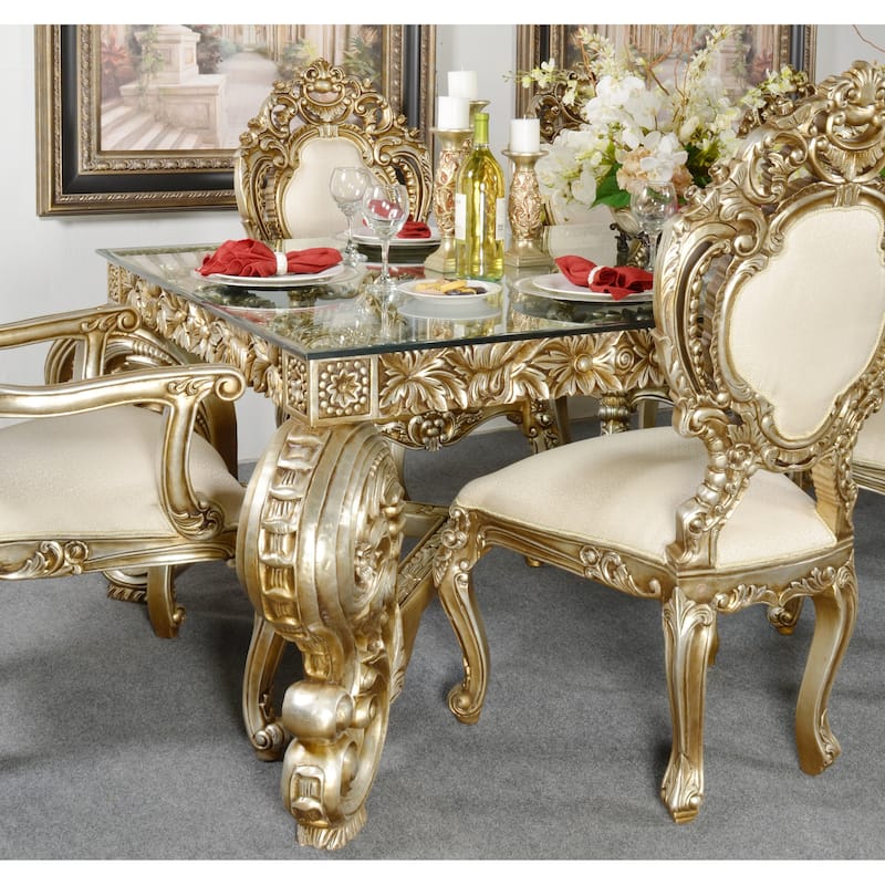 Platine Rococo Dining Table Set of 9 (KIT)