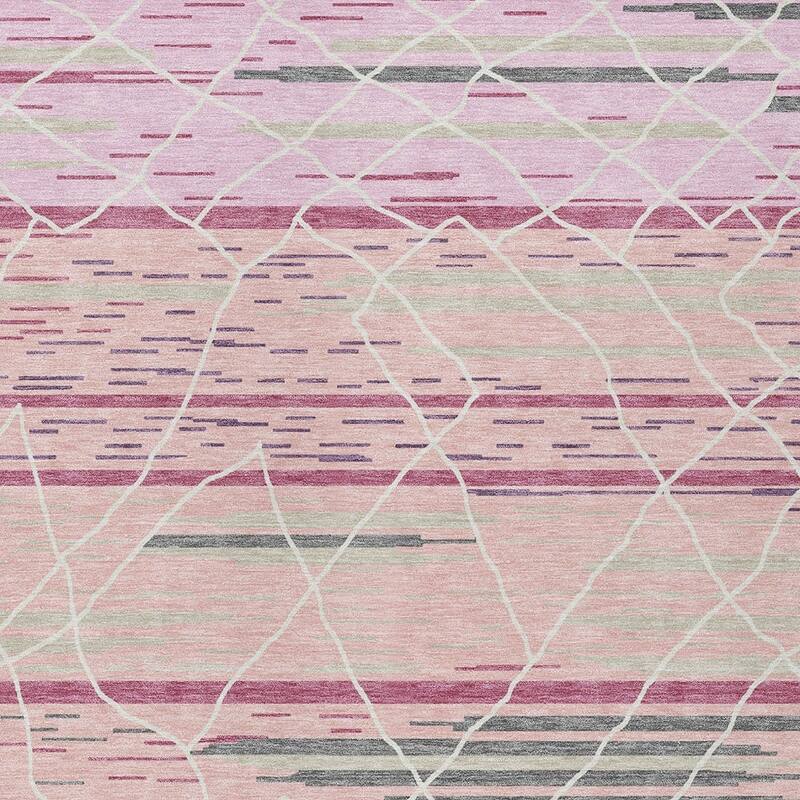 HomeRoots Striped Modern Rectangle Outdoor Rug