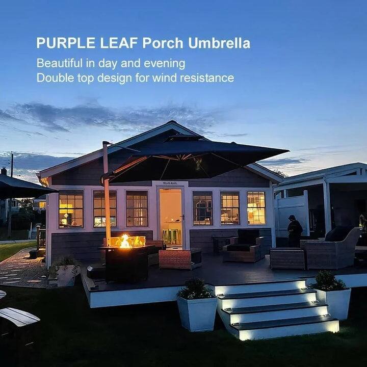 PURPLE LEAF 10 x 12ft Outdoor Rectangle Large Cantilever Umbrella