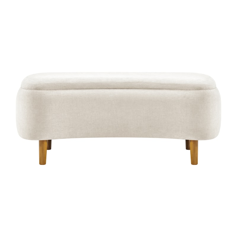 NPD Furniture Leony Chenille Storage Bench