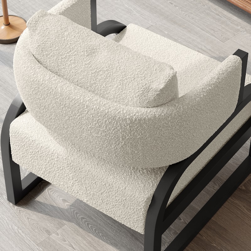 Corvus Danzig Teddy Fabric 1-Piece Accent Chair