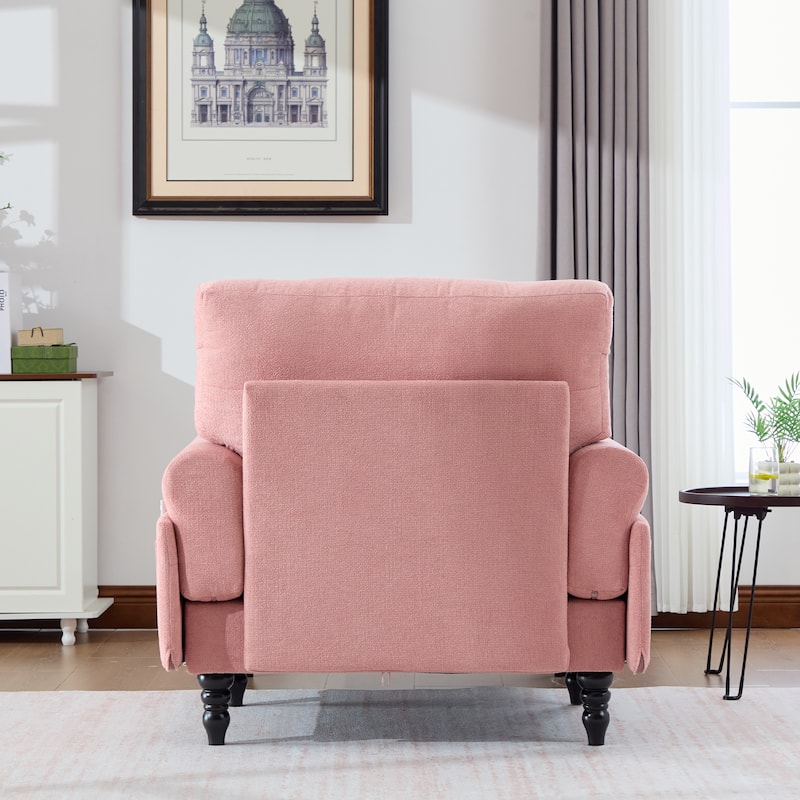 Modern Minimalist Chenille Fabric Chaise Lounge Recliner Single Sofa