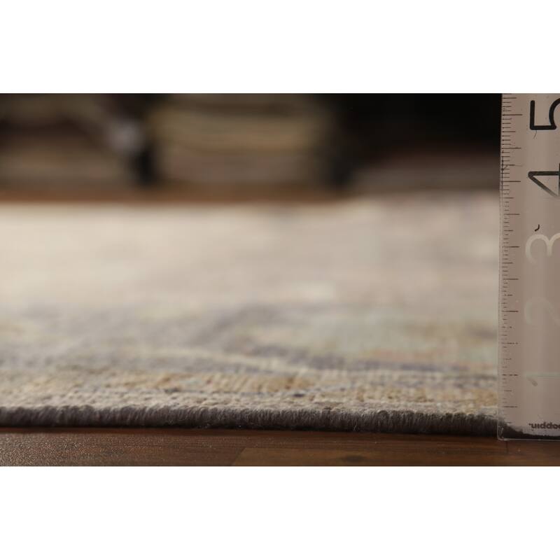Hand Knotted Oriental 100% Wool Carpet Transitional All-Over Brown Oushak Area Rug - 9' 10'' X 8' 1''