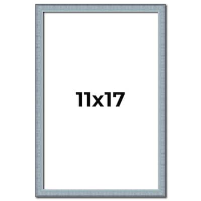 11x17 Frame Rustic Sky Blue Solid Wood Picture Frame | 0.75 Inch