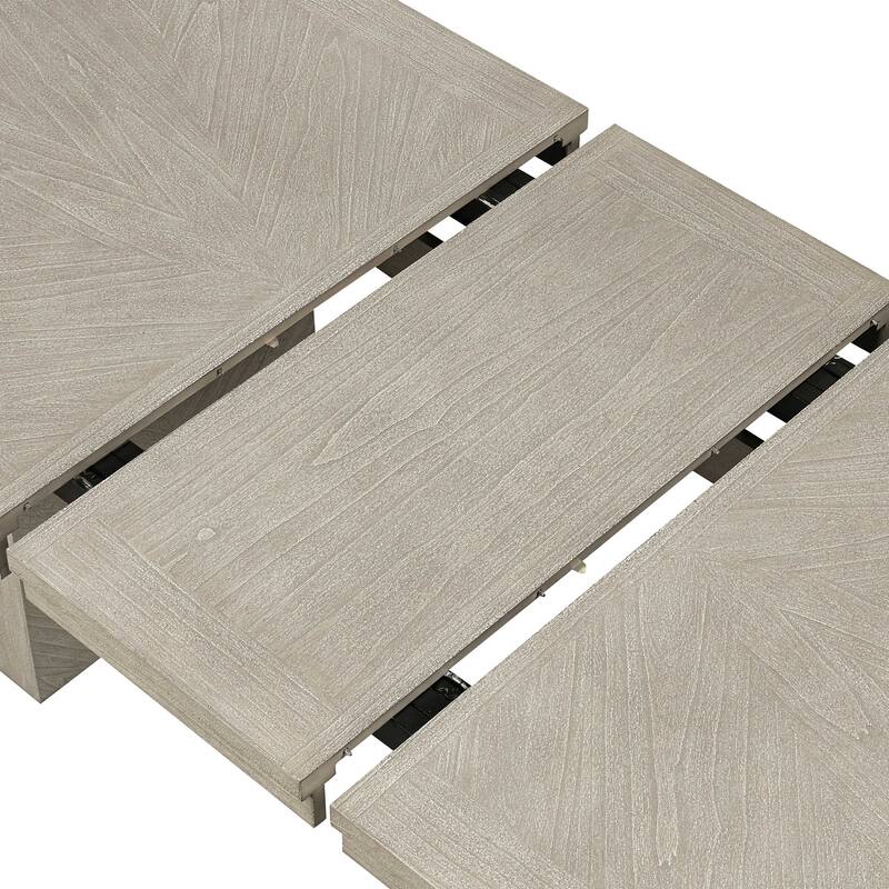 Furniture of America Yetaria Modern Farmhouse 6-Piece Natural Wood Dining Table Set