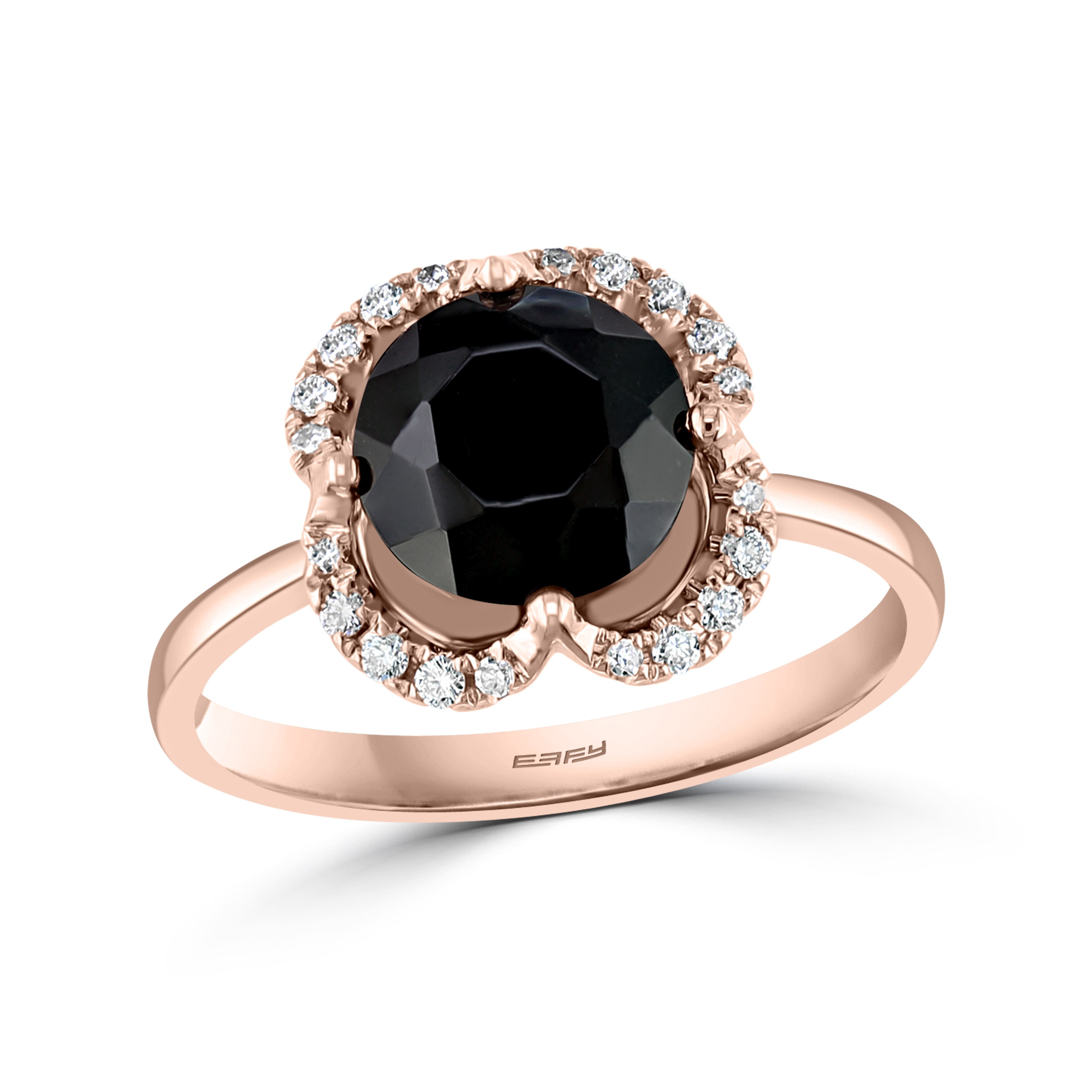 Effy Jewelry Onyx Fashion With Diamonds In 14k Rose Gold 1 9 Twc Overstock Effy Jewelry Onyx Fashion With Diamonds In 14k Rose Gold 1 9 Twc Overstock