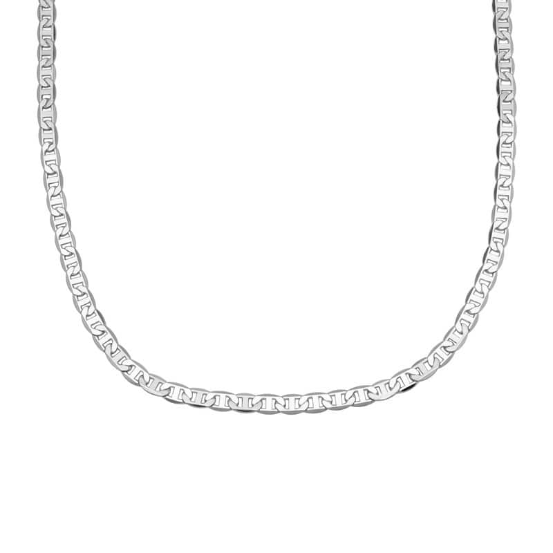 Victoria Townsend Silver Plated Flat Anchor Link Chain Necklace