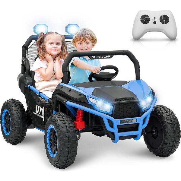slide 2 of 35, 24V 2 Seater Ride on UTV Kids Car with Remote Control Blue