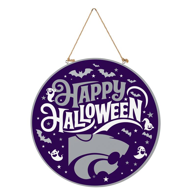 Kansas State University 18" x 18" Halloween Door Décor Wall Sign