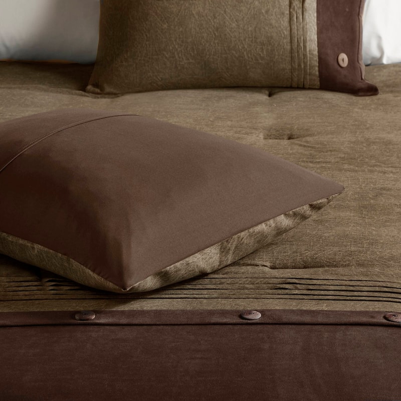 Madison Park Westbrook 7 Piece Faux Suede Comforter Set