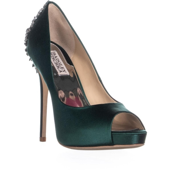 badgley mischka emerald green shoes