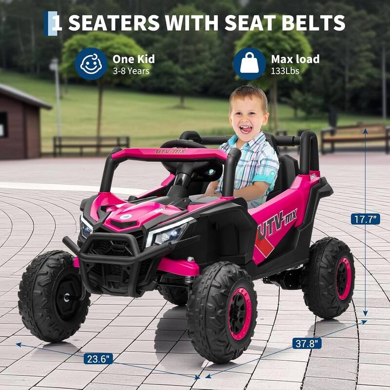 12V Kids Ride On Car,UTV Truck with Remote Control,Electric Vehicle with 4 Spring Suspension