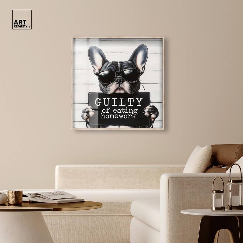 Guilty of Eating Homework Shadowbox by Art Remedy