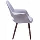 preview thumbnail 28 of 27, Retro Upholstered Dining Armchair w/ Walnut Legs