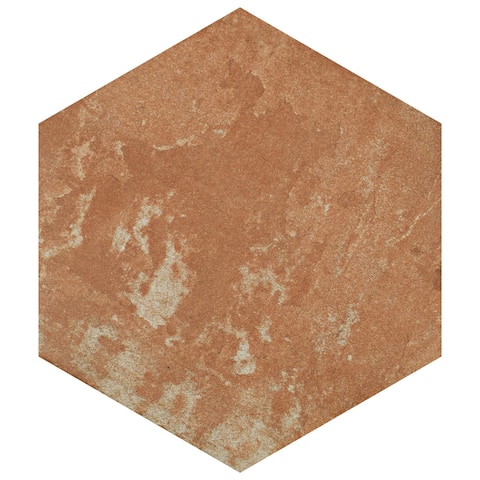 SomerTile Americana Boston North End Hex 11" x 12.75" Porcelain Floor and Wall Tile