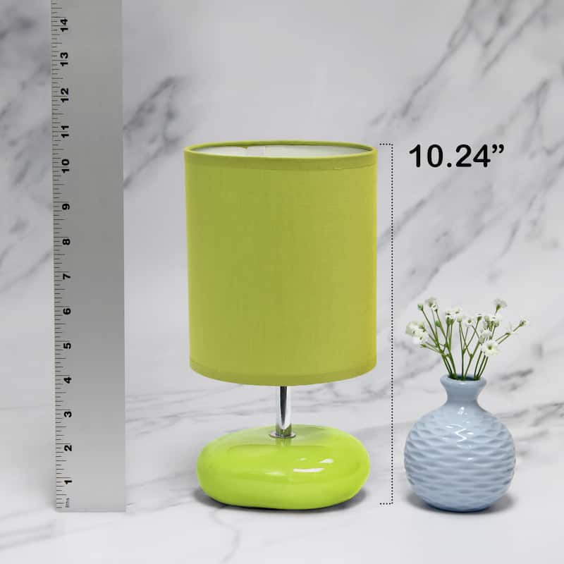 Creekwood Home 10.24" Traditional Mini Round Rock Table Lamp - 10.24