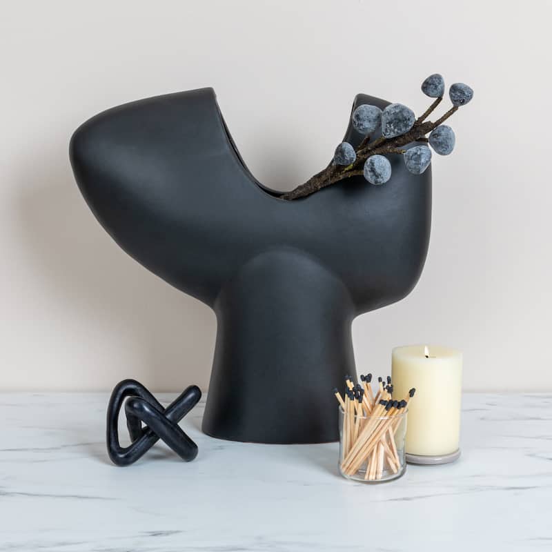 Stoneware Abstract Vase