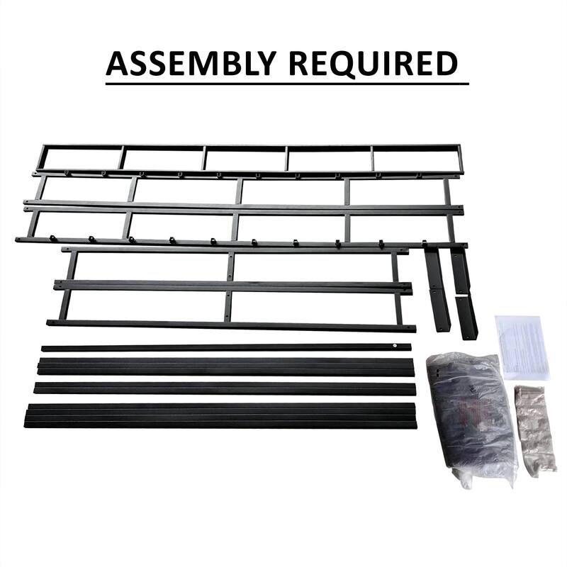 CraftPorch 5-Inch Metal Box Spring with Black Linen Cover