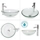 preview thumbnail 71 of 77, Eclife Artistic Vessel Sinks for Bathroom Vanity Tempered Glass Ceramic Basin