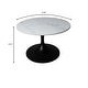 preview thumbnail 26 of 27, Verve Series 27" Round Coffee Table with Sintered Stone Tabletop and Black Steel Base for Living Room, Bedroom, or Apartment