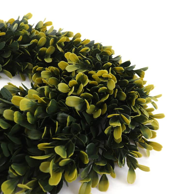 Golden Boxwood Wreath