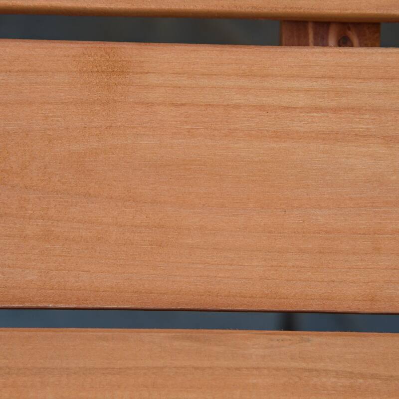 Outsunny 4.6' Wooden Garden Bench, 3 Seater Outdoor Patio Seat with Slatted Design for Deck, Porch or Garden, Natural