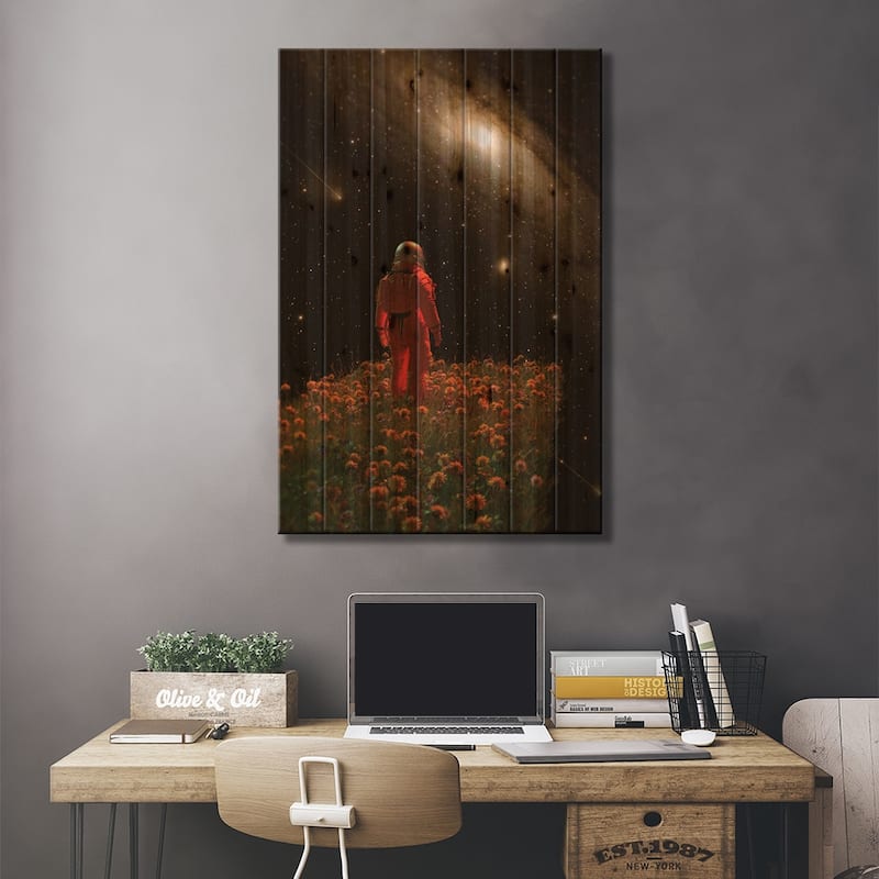 Departure Print On Wood by Nicebleed - Multi-Color