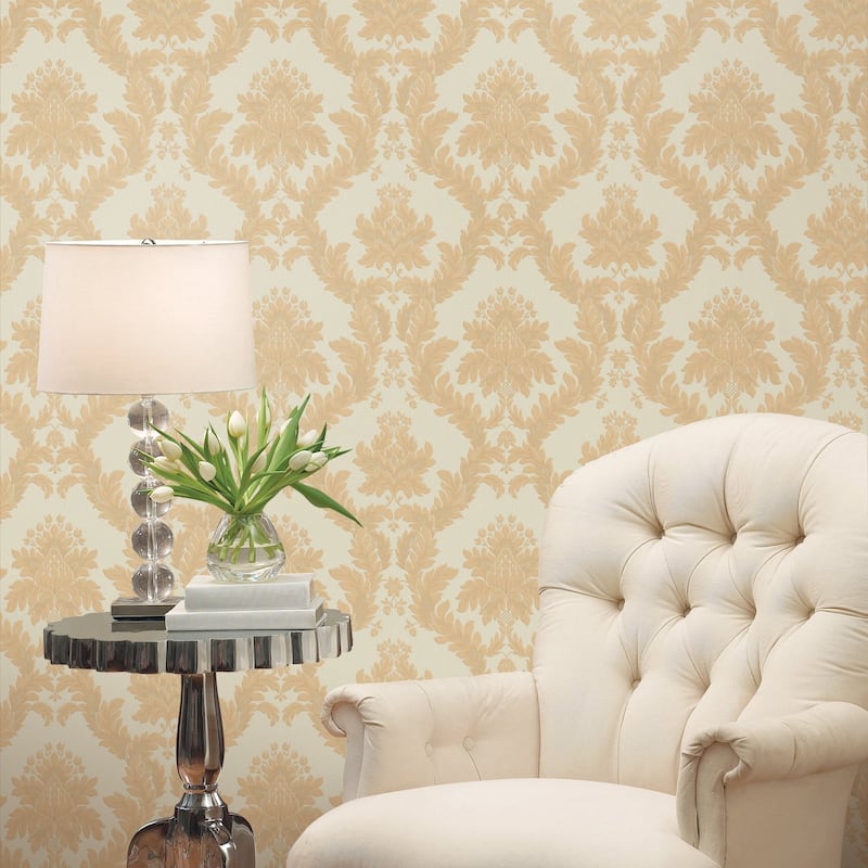 Galerie Wallcoverings Ornamenta 2 Embossed Classic Damask Vinyl Matte Wallpaper Roll