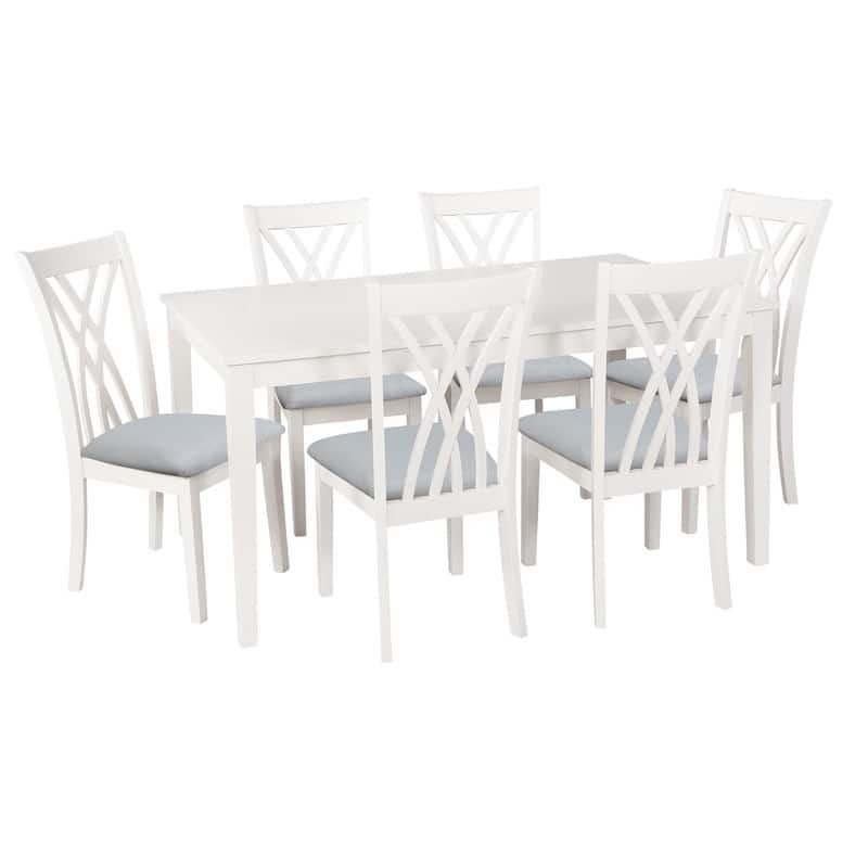 Linon Castine 7-Piece Farmhouse Dining Set