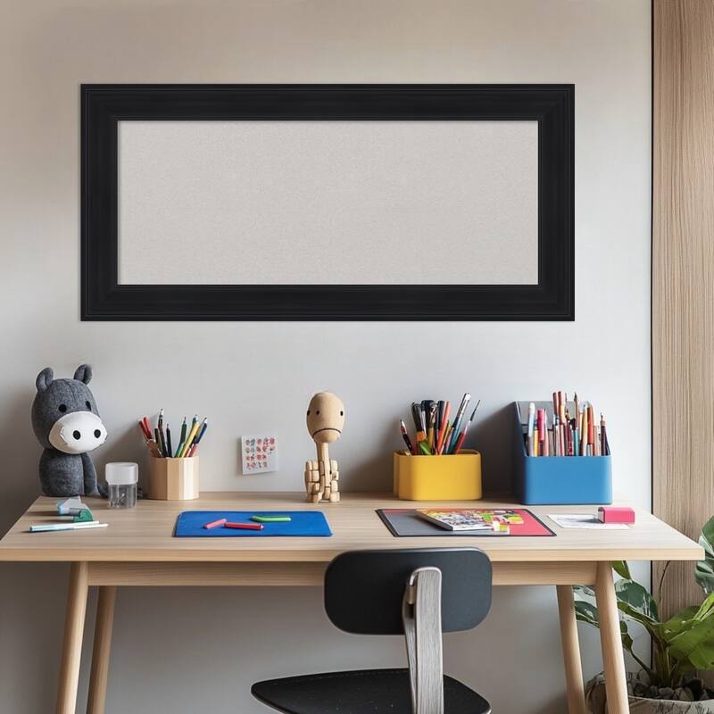 Abbey Black Framed Cork Board - Bulletin Board, Organization Board, Pin Board