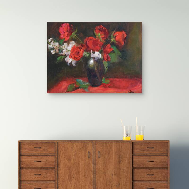 Roses Are Red by Alexi Fine Canvas Art Print