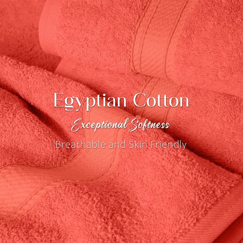Blue Nile Mills Luxury 2-Piece Egyptian Cotton Bath Sheet Set, Thick Absorbent Oversized Bathroom Towels