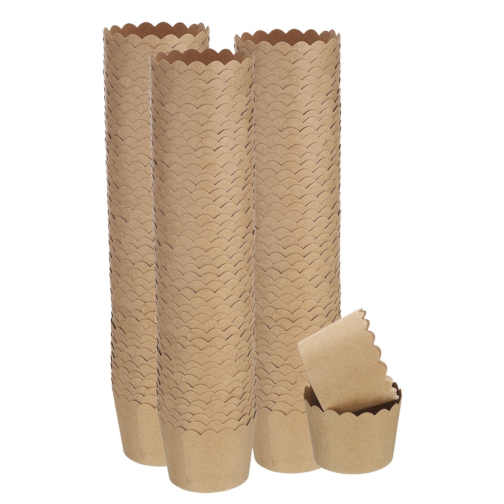150Pcs Paper Baking Cups Brown Kraft Paper Muffins Liner Cupcake