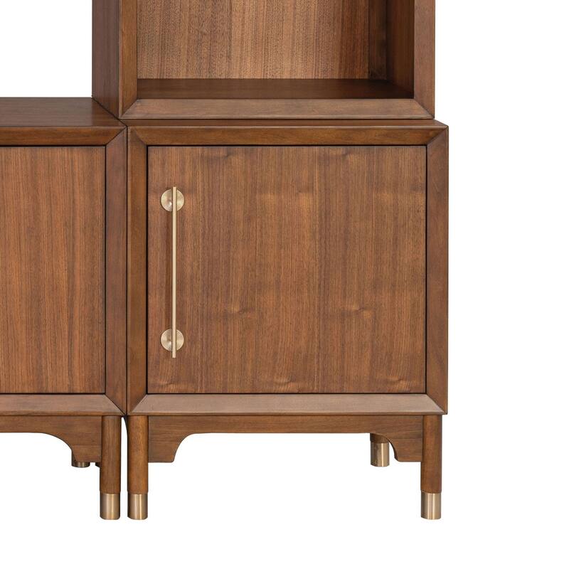 Furniture of America Forma Mid-Century Modern Walnut 24-inch Storage Cabinet with 3 Shelves