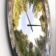 preview thumbnail 3 of 8, Designart 'Wild River Tube' Oversized Landscapes Wall CLock