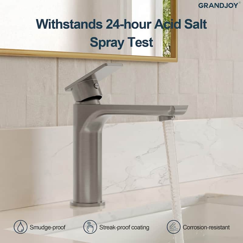 GRANDJOY Modern Single Handle Bathroom Faucet