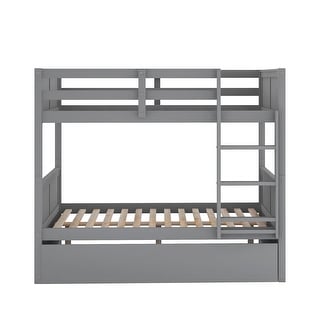 Built-in Design Full Over Full Bunk Bed with Twin Size Trundle